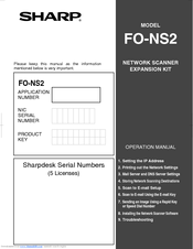 Sharp FO-NS2 Operation Manual