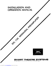 SMART SXL735 Installation And Operating Manual
