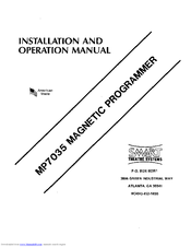 Smart MP7035 Installation And Operation Manual