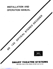 SMART SR135 Installation And Operation Manual