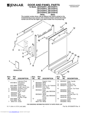 Jenn-Air JDB1275AWY41 Parts List