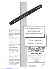 Smart CENTER SURROUND 3X Installation And Operation Manual