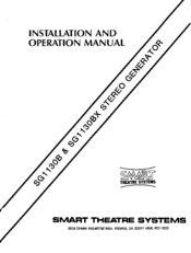 SMART SG1130BX Installation And Operation Manual