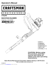 Craftsman INCREDI.PULL 316.794000 Operator's Manual