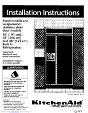 KitchenAid KSSC36MFS05 Installation Instructions Manual