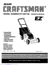 CRAFTSMAN EZ3 917.387120 Owner's Manual