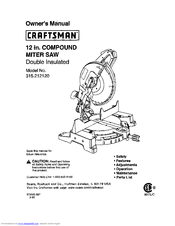 CRAFTSMAN 315.212120 Owner's Manual