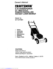 CRAFTSMAN 917.377961 Owner's Manual