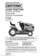 CRAFTSMAN 917.28853 Operator's Manual