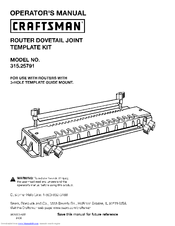 CRAFTSMAN 315.25791 Operator's Manual