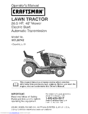 CRAFTSMAN 917.28742 Operator's Manual