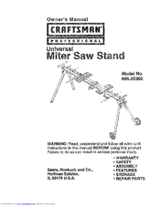 Craftsman 695.22302 Owner's Manual