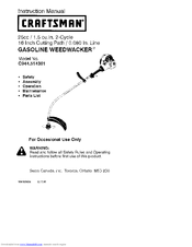 CRAFTSMAN WEEDWACKER C944.514361 Instruction Manual