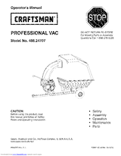 CRAFTSMAN 486.24707 Operator's Manual