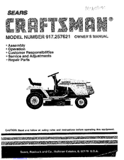 CRAFTSMAN 917.257621 Owner's Manual