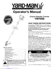 Yard-Man YM70SS Operator's Manual