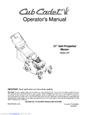 Cub Cadet 997 Operator's Manual