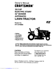CRAFTSMAN EZ3 917.270680 Owner's Manual