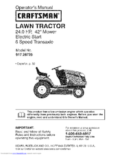 CRAFTSMAN 917.28725 Operator's Manual