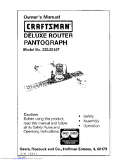 Craftsman 335.25187 Owner's Manual