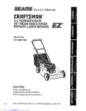 CRAFTSMAN EZ3 917.387160 Owner's Manual