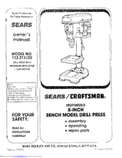 Craftsman 113.213100 Owner's Manual