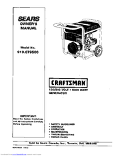 Craftsman 919.679500 Owner's Manual