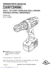 Craftsman 315.115390 Operator's Manual