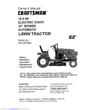CRAFTSMAN EZ3 917.271141 Owner's Manual