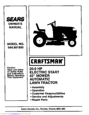 CRAFTSMAN 944.601880 Owner's Manual