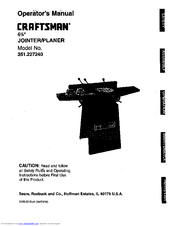 Craftsman 351.227240 Operator's Manual