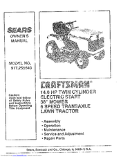 CRAFTSMAN 917.255540 Owner's Manual