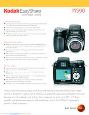 Kodak EasyShare Zoom Digital Camera DX7590 Specifications