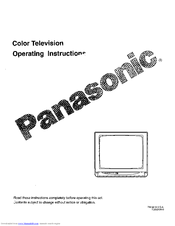 PANASONIC CT-31SF12T Operating Instructions Manual