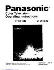 PANASONIC CT-32HX40 Operating Instructions Manual