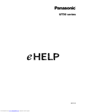 PANASONIC UT5O series Ehelp