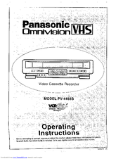 PANASONIC Omnivision VHS PV-4465S Operating Instructions Manual