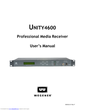 Wegener UNITY 4600 User Manual