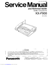 PANASONIC KX-F900 Service Manual