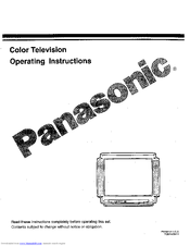 PANASONIC CT-31G30T Operating Instructions Manual