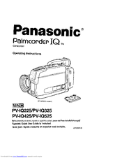 PANASONIC Palmcoder IQ PV-IQ425 Operating Instructions Manual