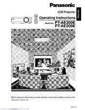 PANASONIC PT-AE300E Operating Instructions Manual