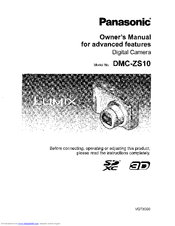 PANASONIC Lumix DMC-ZS10P Owner's Manual