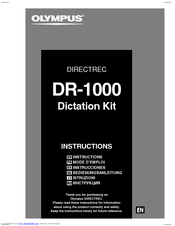 Olympus DR 1000 - Directrec Dictation Kit Instructions Manual