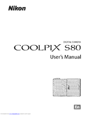 NIKON CoolPix S80 User Manual