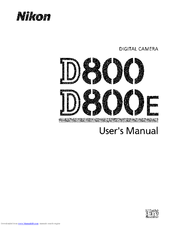 NIKON D800E User Manual