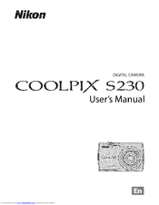 NIKON Coolpix S230 User Manual