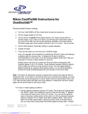 Nikon COOLPIX990 OneShot 360 Instructions