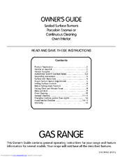 Frigidaire GAS RANGE Owner's Manual