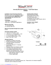 Wind Crest VEN060I Install Quick Specs